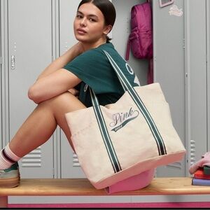 💚Victoria's Secret PINK Limited Edition Mini Canvas Tote Bag *NEW*💚